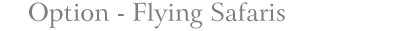 Safari Options - Flying Safaris